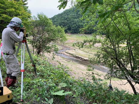 河川測量の写真